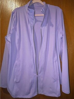 Lane Bryant Livi Lavender Full-Zip Utility Jacket